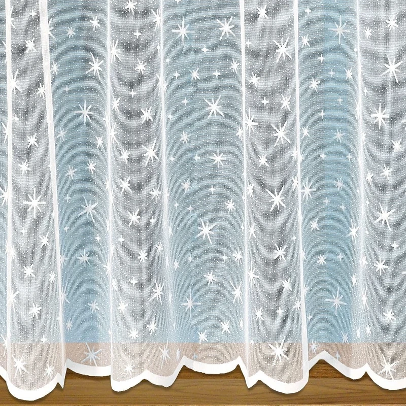 John Aird - Stars Design Net Curtain - Select Your Size (10.5 Metres Width, Drop: 72" (183cm))