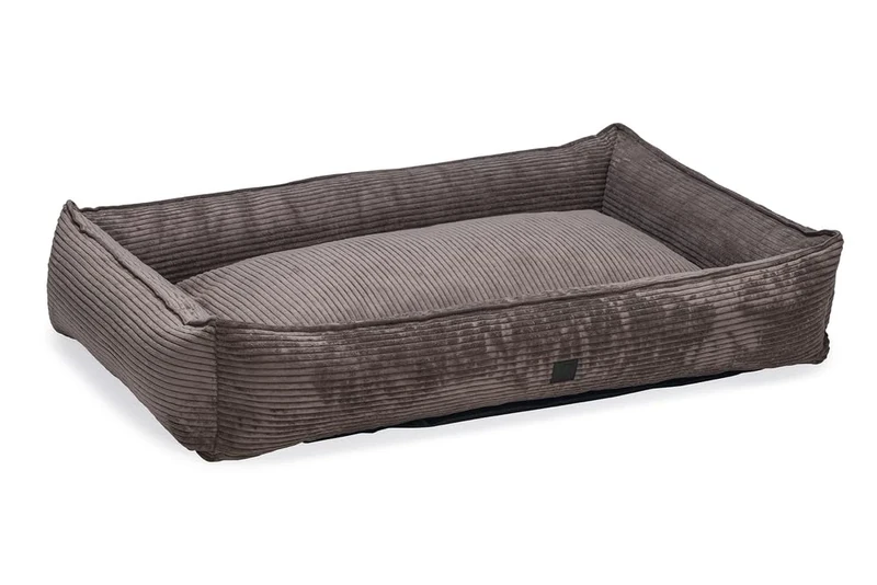 Designed by Lotte Ribbed Dog Bed, Brown, 120 x 80 x 23 cm
