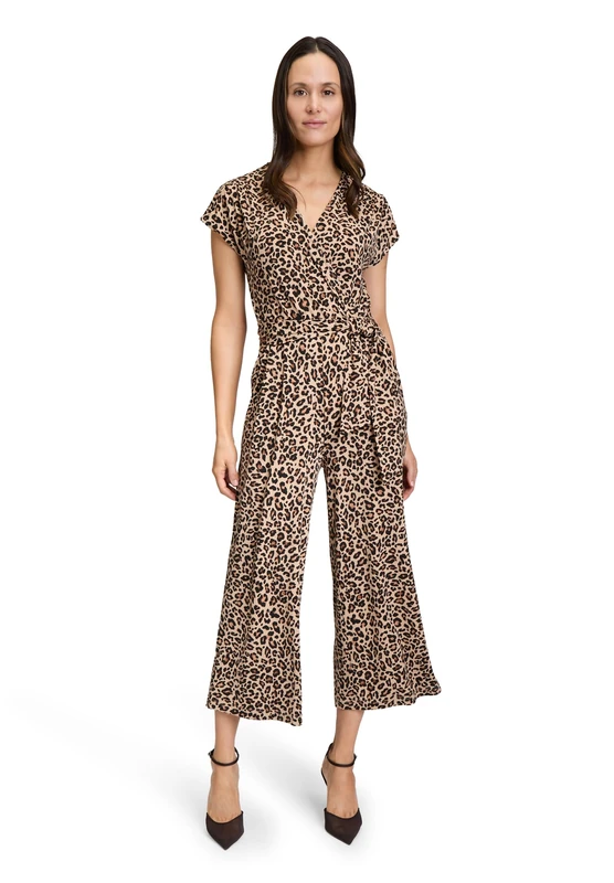 Betty Barclay Women's Jumpsuit, Black/Beige, 14