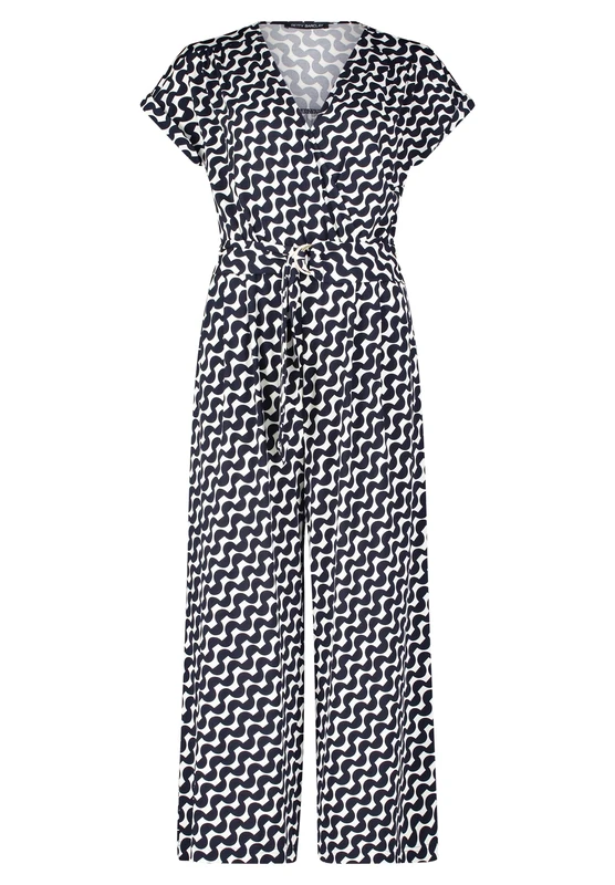 Betty Barclay Women's Jumpsuit with Pockets, dark blue/white, 38W