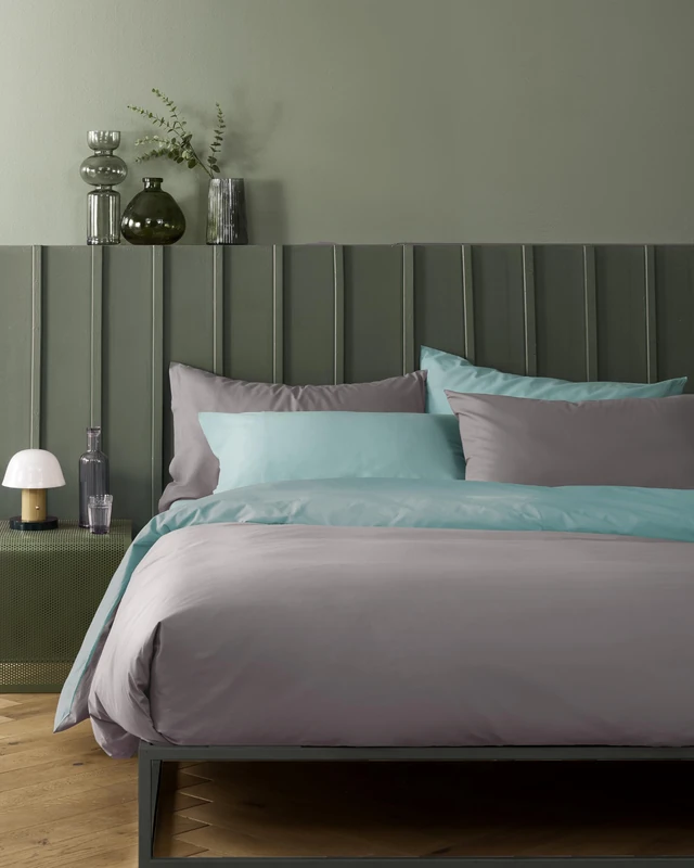 Bassetti Double Duvet Cover Set, Pop Color, Double, 100% Cotton, Smoke, 250 x 200 cm