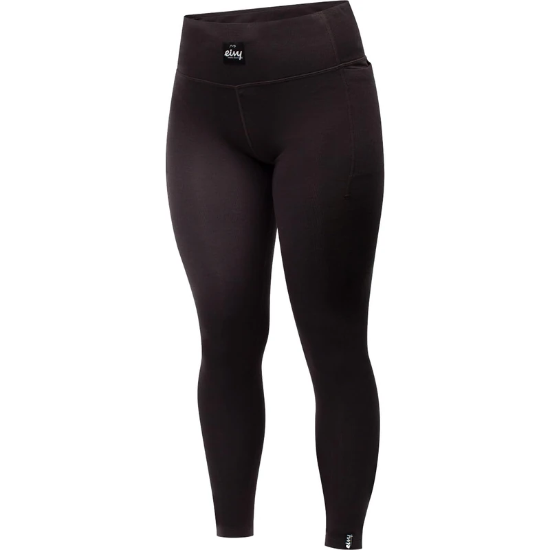 Eivy Women's Leggings Pocket Wool Rib Tights Black