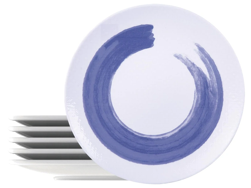Tramontina - Soho Porcelain Decorated Round Dinner Plates 28 cm Set of 6