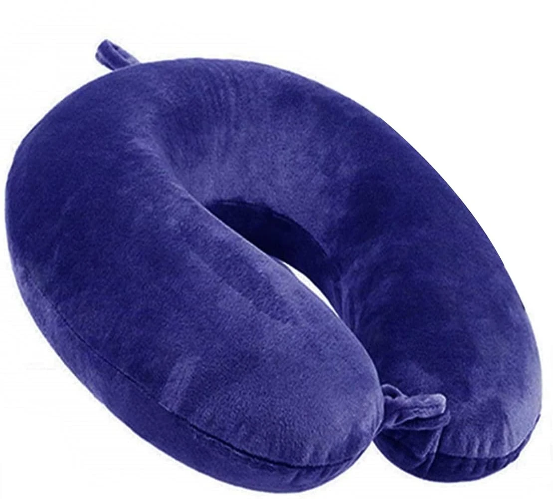 kierain Travel Pillow - Memory Foam Neck Pillow Support Pillow,Luxury Compact & Lightweight Quick Pack for Camping,Sleeping Rest Cushion (Navy)