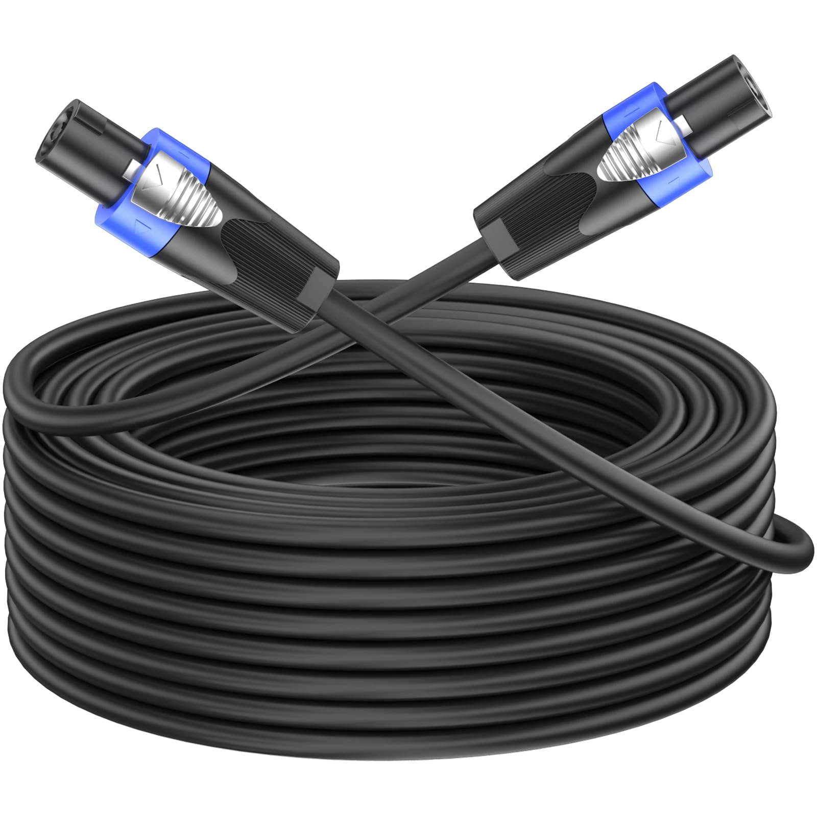 Jumwa 30M Speakon Cables for DJ/PA/Amplifier Heavy Duty Audio Speaker Cables with Twist Lock, M-M