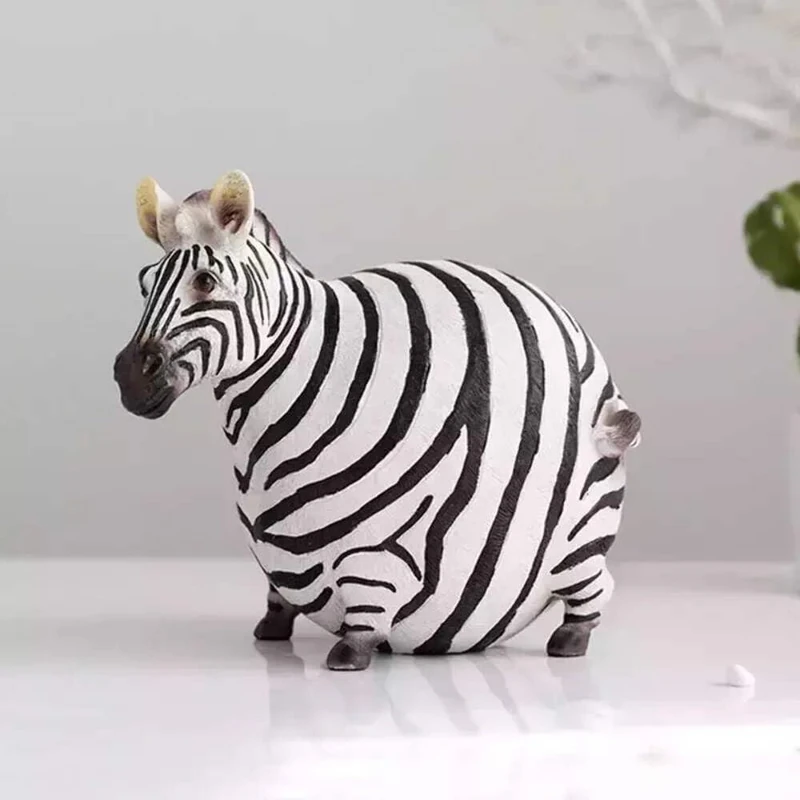 Designix Cute Resin Zebra Figurine | Rira A - Image 1