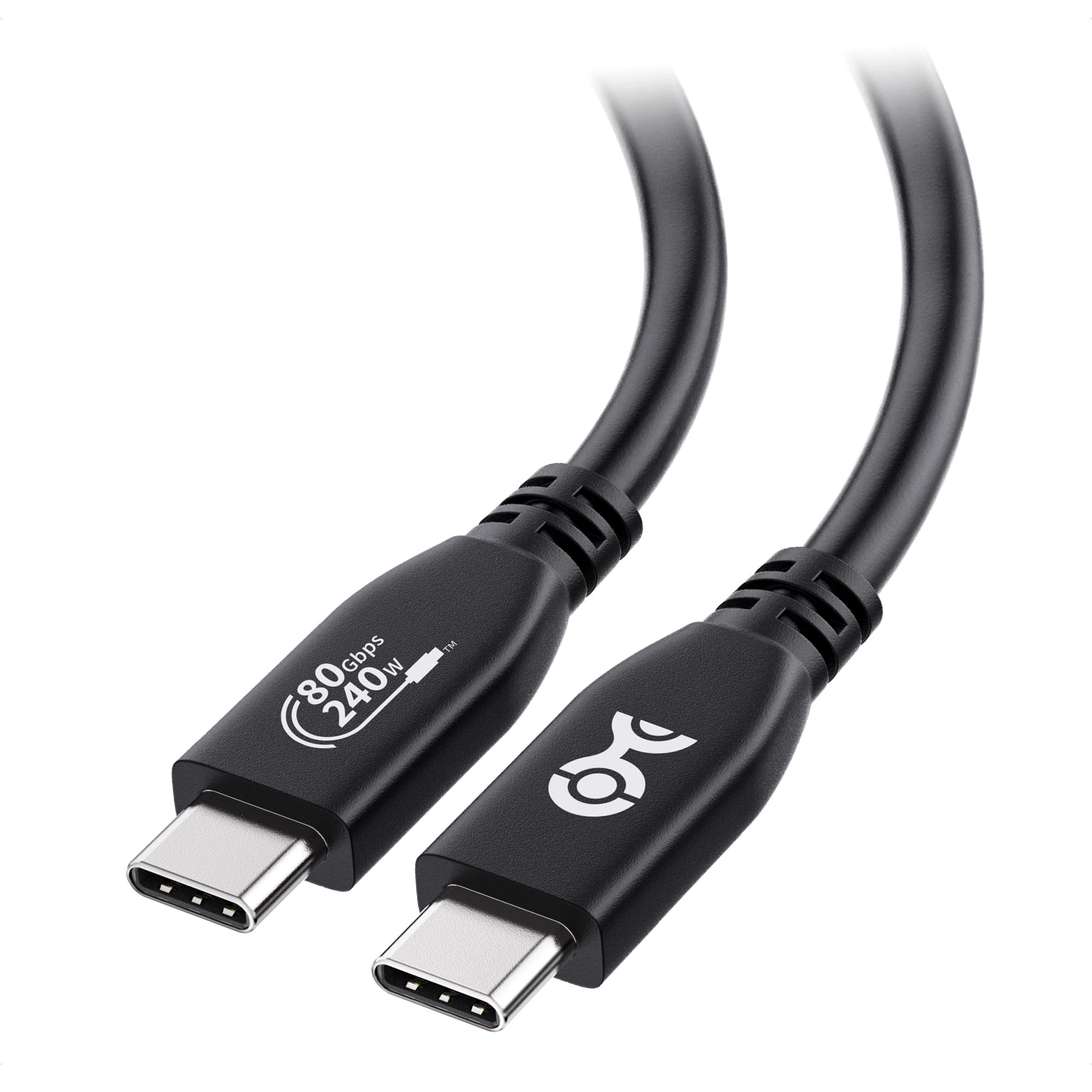 Cable Matters [USB-IF Certified] 80Gbps USB 4 Cable 1.2m, Supports Up to [8K@120Hz / 4K@480Hz Video, 240W Charging, 80Gbps Data Transfer] USB4 Cable, Black, Compatible with Thunderbolt 4, MacBook