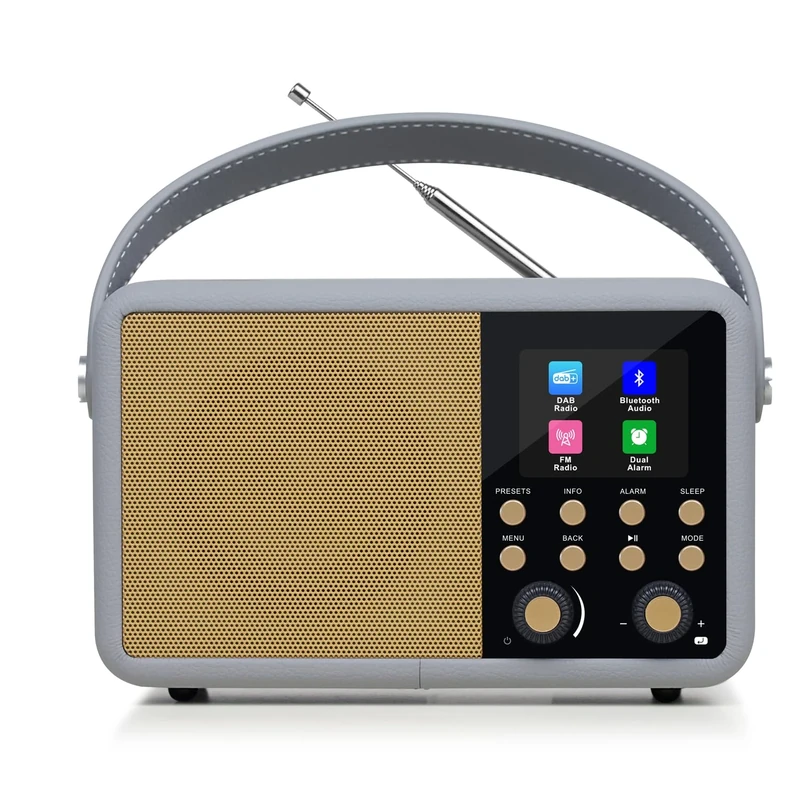 LEMEGA Class Finesse DAB+ Digital Radio with Colour Display – Premium Bluetooth Radio Alarm Clock with 60 Presets, Long Battery Life, Headphone Jack, Mains & Battery Powered, Rich Audio