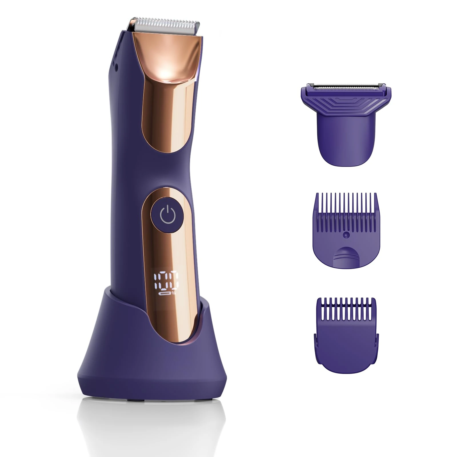 Intimate Body Trimmer for Men Women, Pubic Hair and Ball Trimmers, IPX7 Waterproof Bikini Razors Trimmer for Women, Cordless Men's Body Groomer, USB Recharge Dock