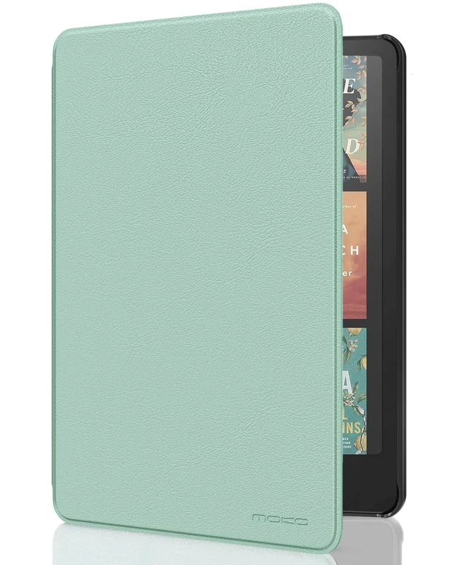 MoKo Case for All-new 7" Kindle Paperwhite (12th Generation-2024) and Kindle Colorsoft Signature Edition 2024, Lightweight Shell Cover with Auto Wake/Sleep for Kin dle Paperwhite 2024, Agave Green