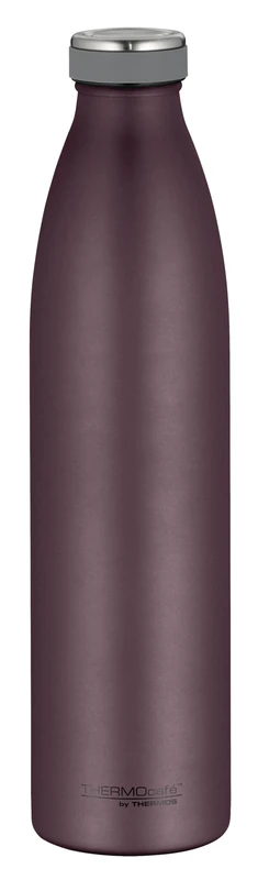 THERMOcafé by THERMOS TC Bottle Burgundy Mat 1.00 L, Insulated Flask Made of Stainless Steel, Carbonated Proof, 12 Hours Hot 24 Hours Cold, Leak-Proof, for School, On The Go and Office