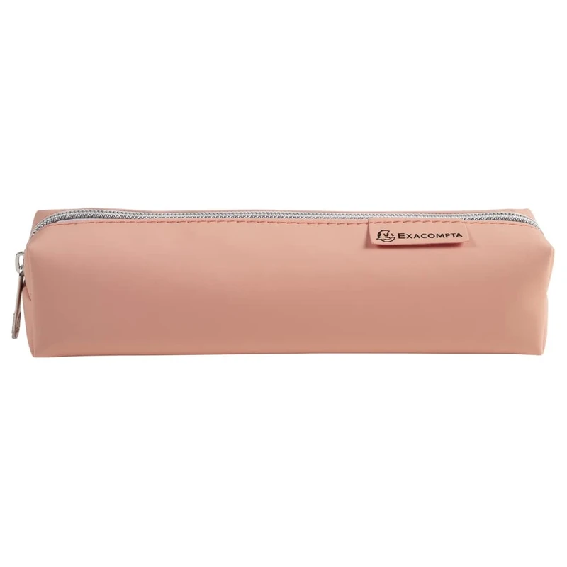 EXACOMPTA - Ref 52580E - Box of 6 Square Watercolor Pencil Cases - Made of Polyurethane Soft-Touch Rubber - Polyester Lining - Dimensions 22.5 x 5 cm