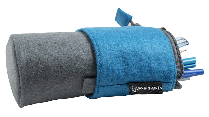 EXACOMPTA - Ref 52650E - Box of 6 Teksto Pencil Case - Made of RPET Felt (obtained by Recycling Plastic Bottles) - Size 17 x 13 cm