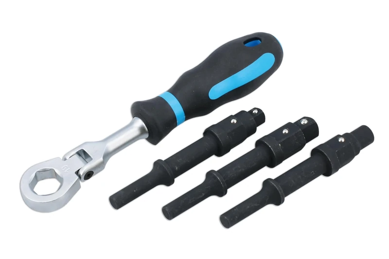 Laser 9009 Impact Driver Bit & Square Drive Wrench Set - 4pc