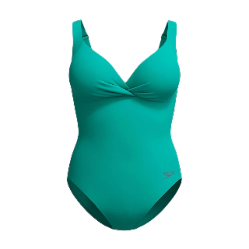Speedo Women's Cross Knot Shaping One Piece Swimsuit - Turquoise