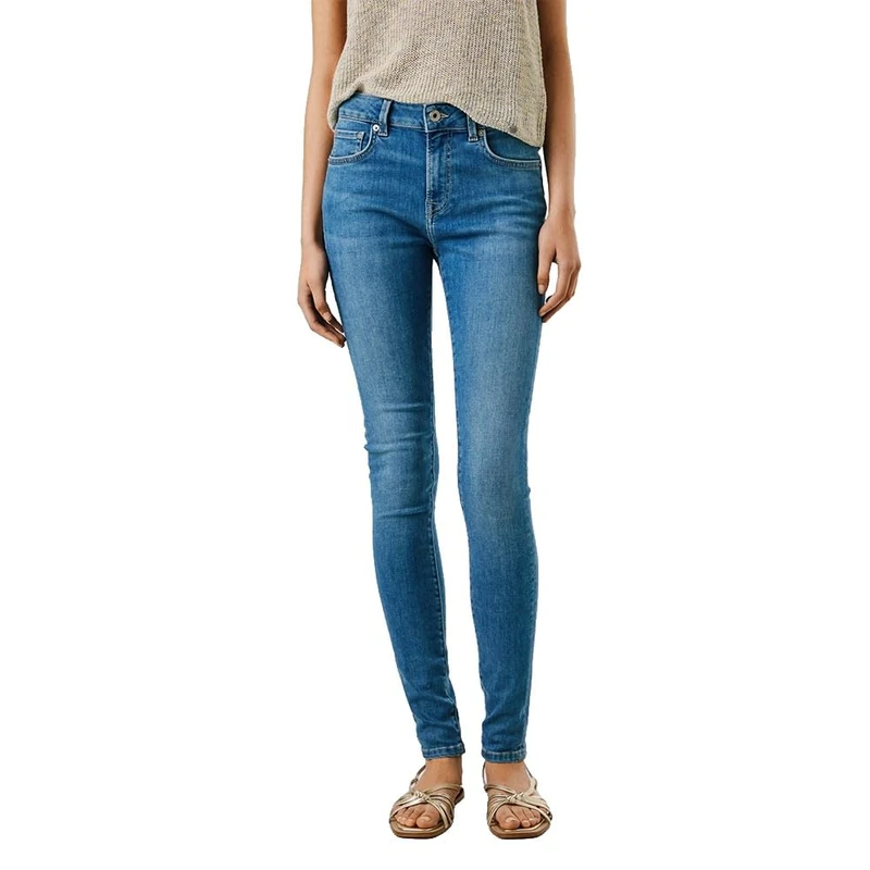 Pepe Jeans Women's Skinny Jeans MW Regent Jeans, Blue(Denim-4AA), 24W/30L