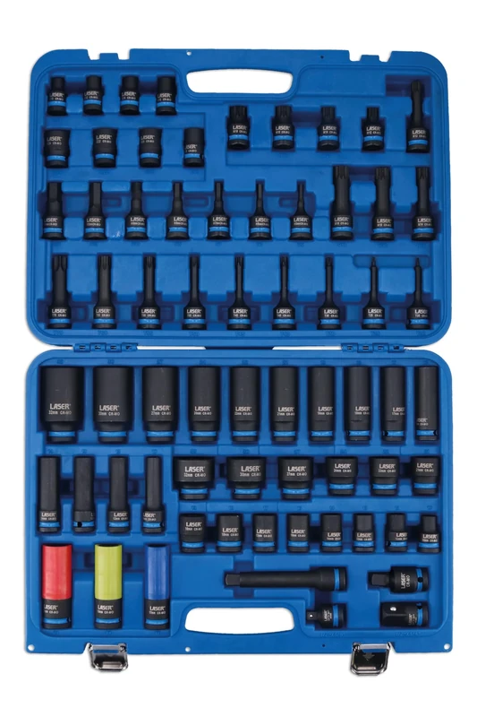 Laser 8987 Impact Bit Socket Set 1/2" D 67pc