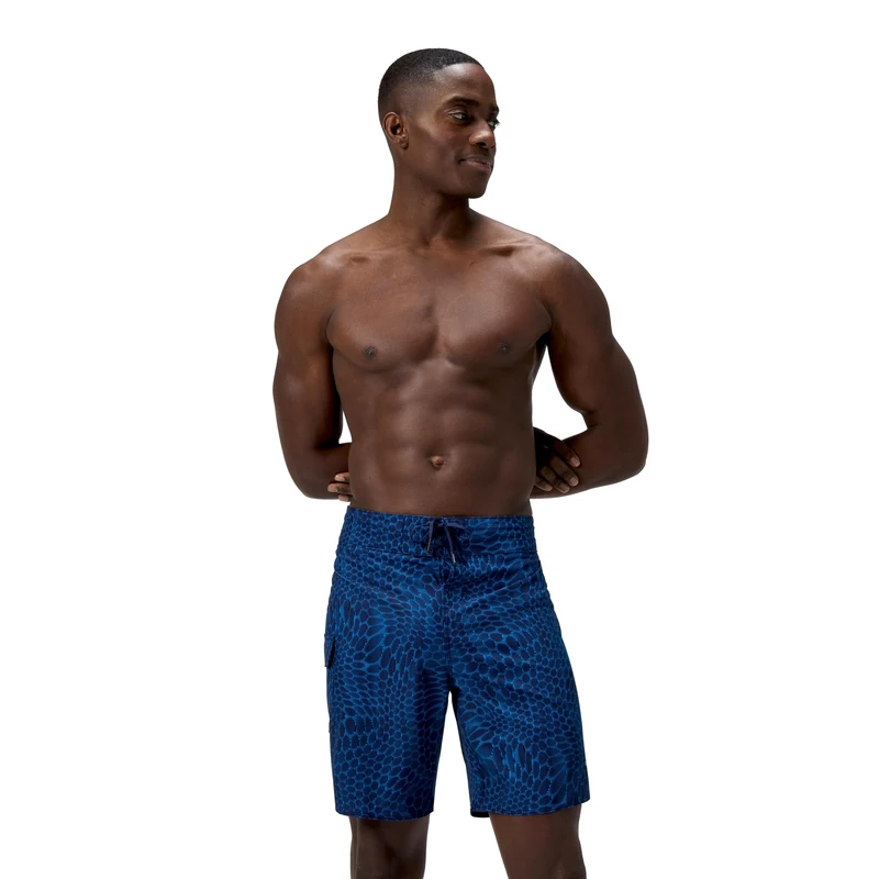 Speedo Lookout Board Shorts | Graphic Print| Surf | Swim | Gym | Run | Quick Drying Blue