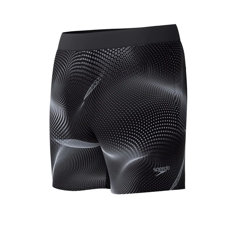 Speedo Men's Lookout Print Volley Shorts | 4-Way Stretch Soft Fabric | Swim | Gym | Run | Quick Drying Swimwear, Dark Grey, M