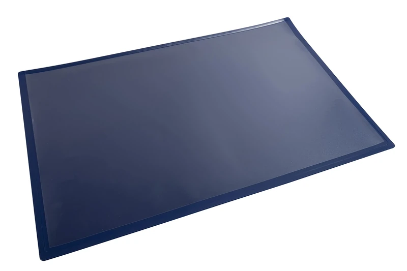 Exacompta - Ref 29782E - Box of 10 Kreacover Desk Pads Made of Rigid Cardboard - Customizable - Front and Back Made of PVC for Everyday use - Mouse pad - Blue - Delivered Flat Packed