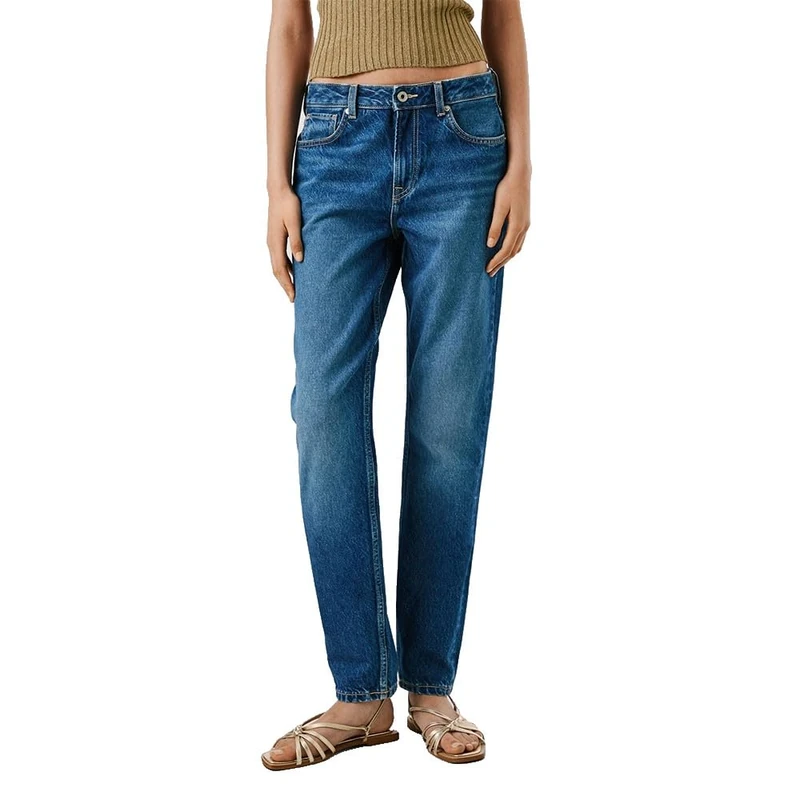 Pepe Jeans Women's Tapered Jeans HW Violet Jeans, Blue(Denim-4A3), 28W/28L