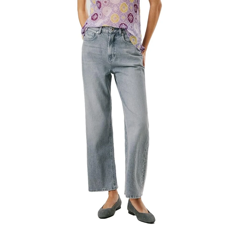 Pepe Jeans Women's Straight Jeans UHW Lexa Jeans, Grey(Denim-8SA), 33W/30L