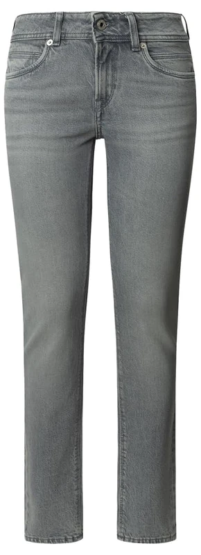 Pepe Jeans Women's Slim Jeans LW Iconic Brooke Jeans, Grey(Denim-8SA), 33W/32L