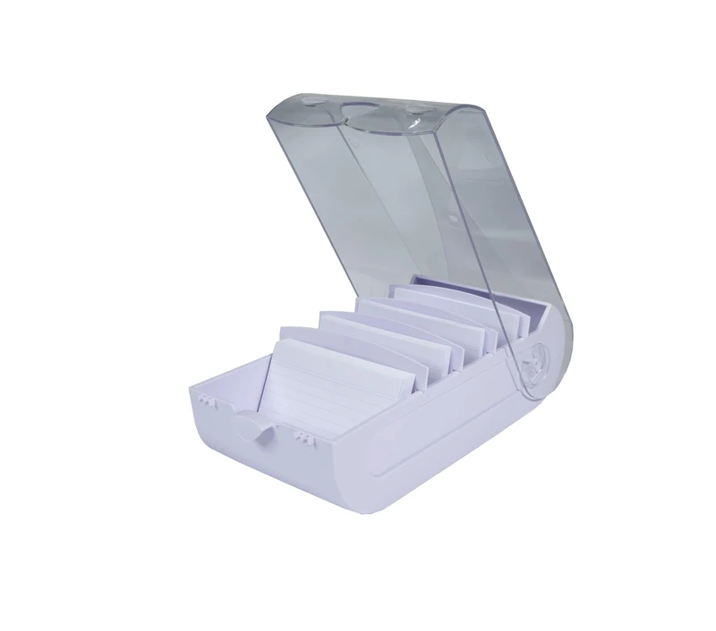 Exacompta - Ref 5346423D - Box of 8 Learning Boxes BUNNYBOX A7 Watercolour - Dimensions 25x13.5x8.5cm - Purple/Crystal - Capacity up to 900 Cards in A7 Format