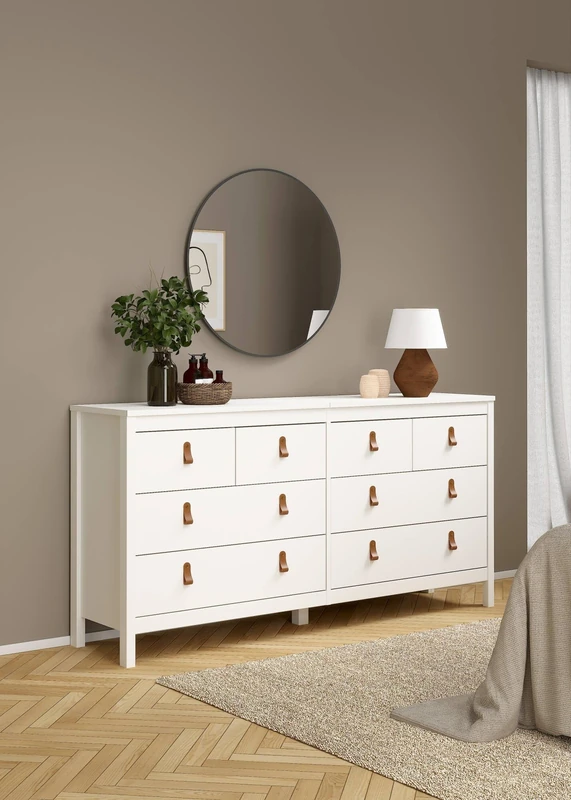 Dmora Marielle Sideboard, Buffet for Living Room, Kitchen Pantry, 160 x 38 x H 80 cm, White