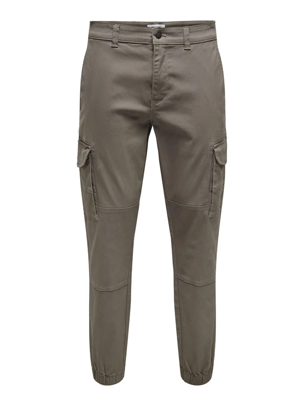 ONLY & SONS Men's Onscarter Life Cargo Cuff 0013 Pant Noos, Falcon, 28 W/34 L