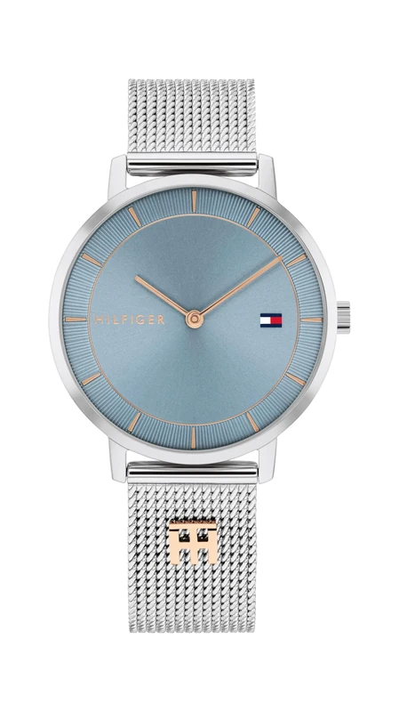 Tommy Hilfiger Two Hand Quartz Movement Watch for Women with Silver Stainless Steel Mesh Bracelet - 1782738