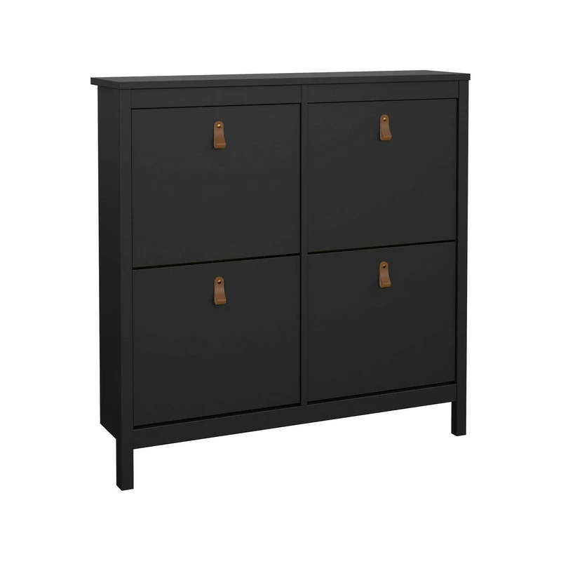 Dmora Laurence Shoe Rack, Multi-Purpose Entrance Cabinet, Shoe Cabinet, 103 x 25 x 103 cm, Black