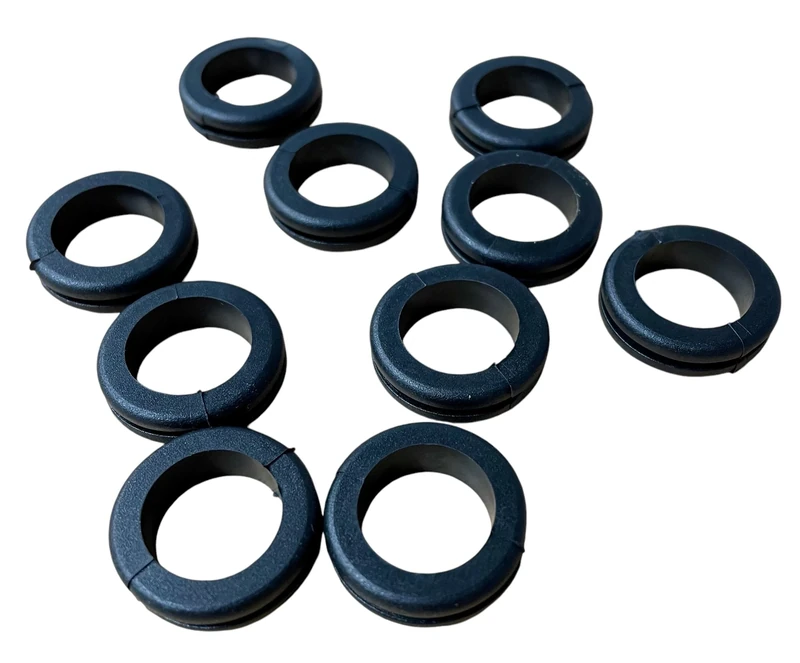 10 Pcs Rubber Cable Grommets For Junction Box Entries (25mm Open)