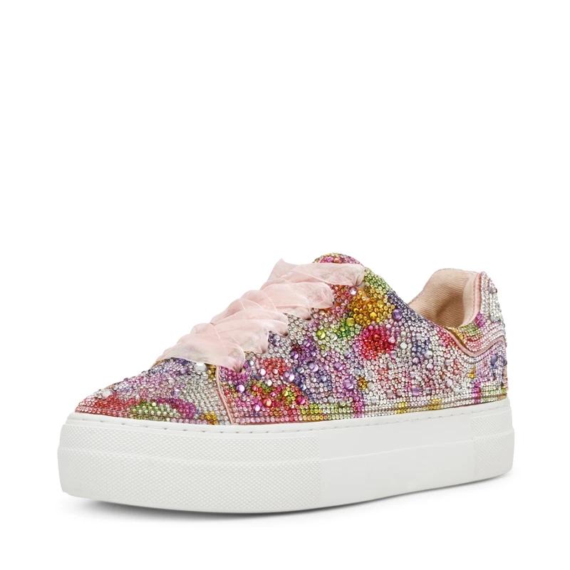 Betsey Johnson Women's Sidny Sneaker, Bright Floral, 3 UK