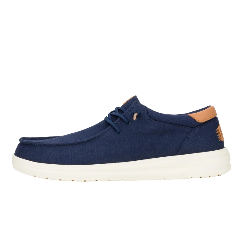 HEYDUDE - Men's Paul Canvas Blue - Slip-On Shoes - Loafer Style - 6 UK