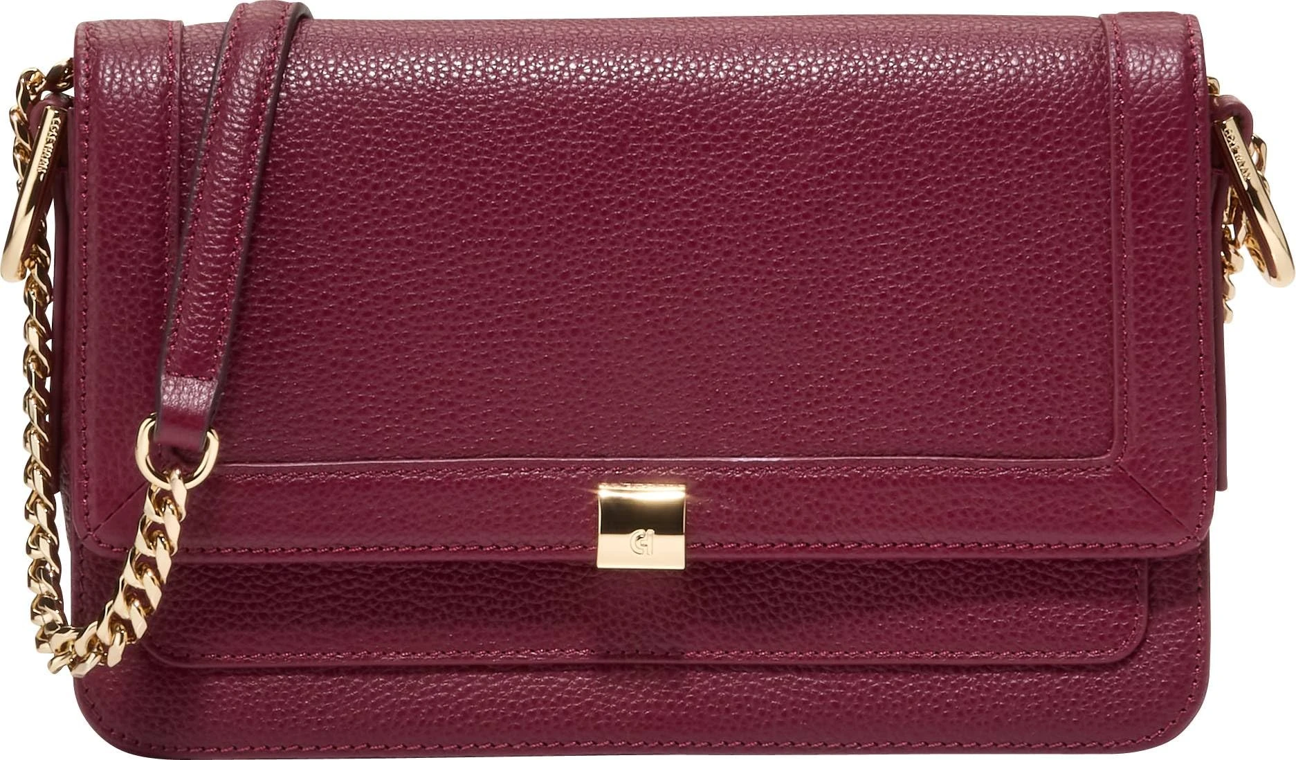 Cole Haan Women's Daniella Chain Shoulder Bag Handbags, Black Cherry, One Size