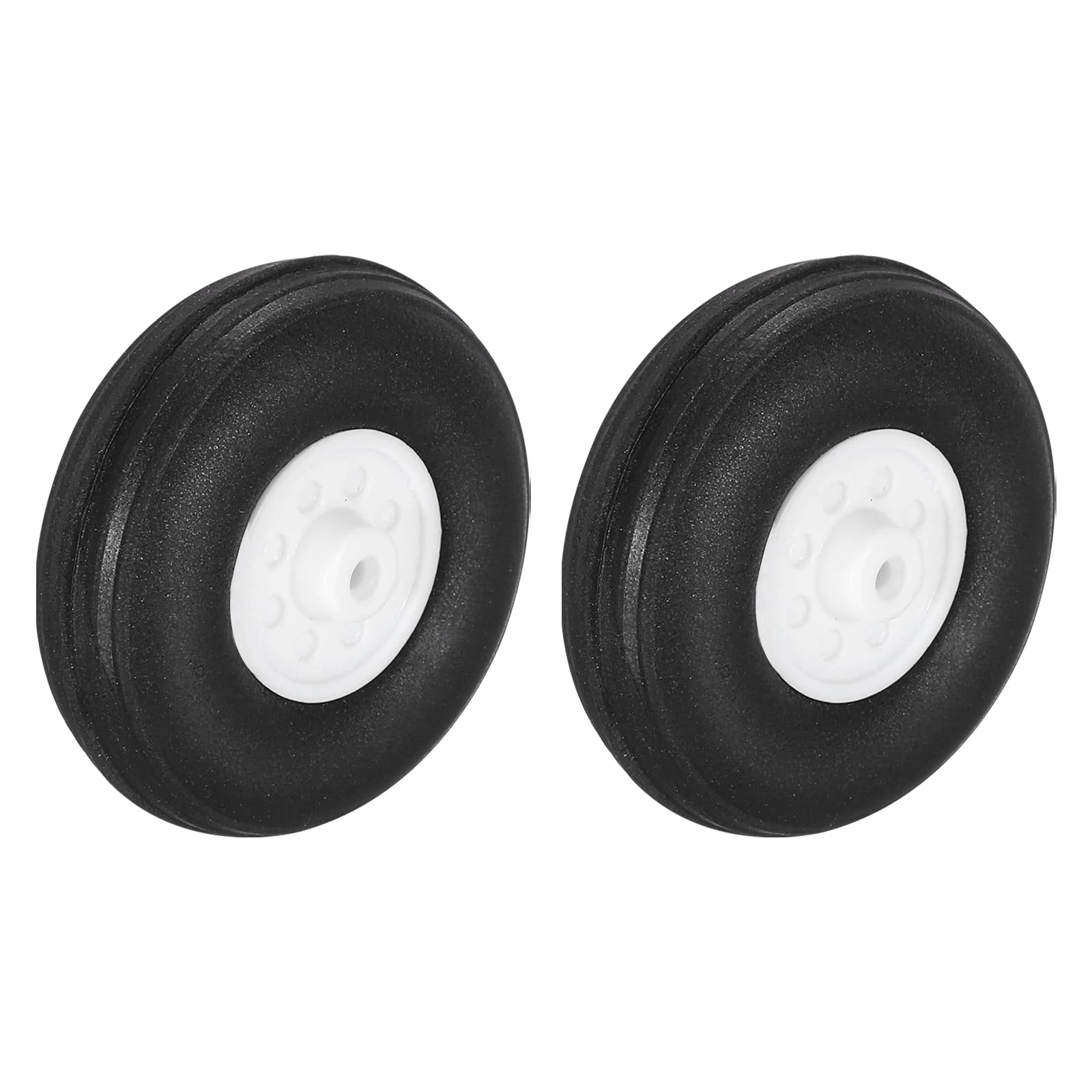 sourcing map 2 Pcs RC Airplane Wheels, 1.3 Inch OD RC Plane Parts Wheels Model Airplane Light PU Sponge Tire Tail Foam Wheel for DIY RC Model Plane Aircraft