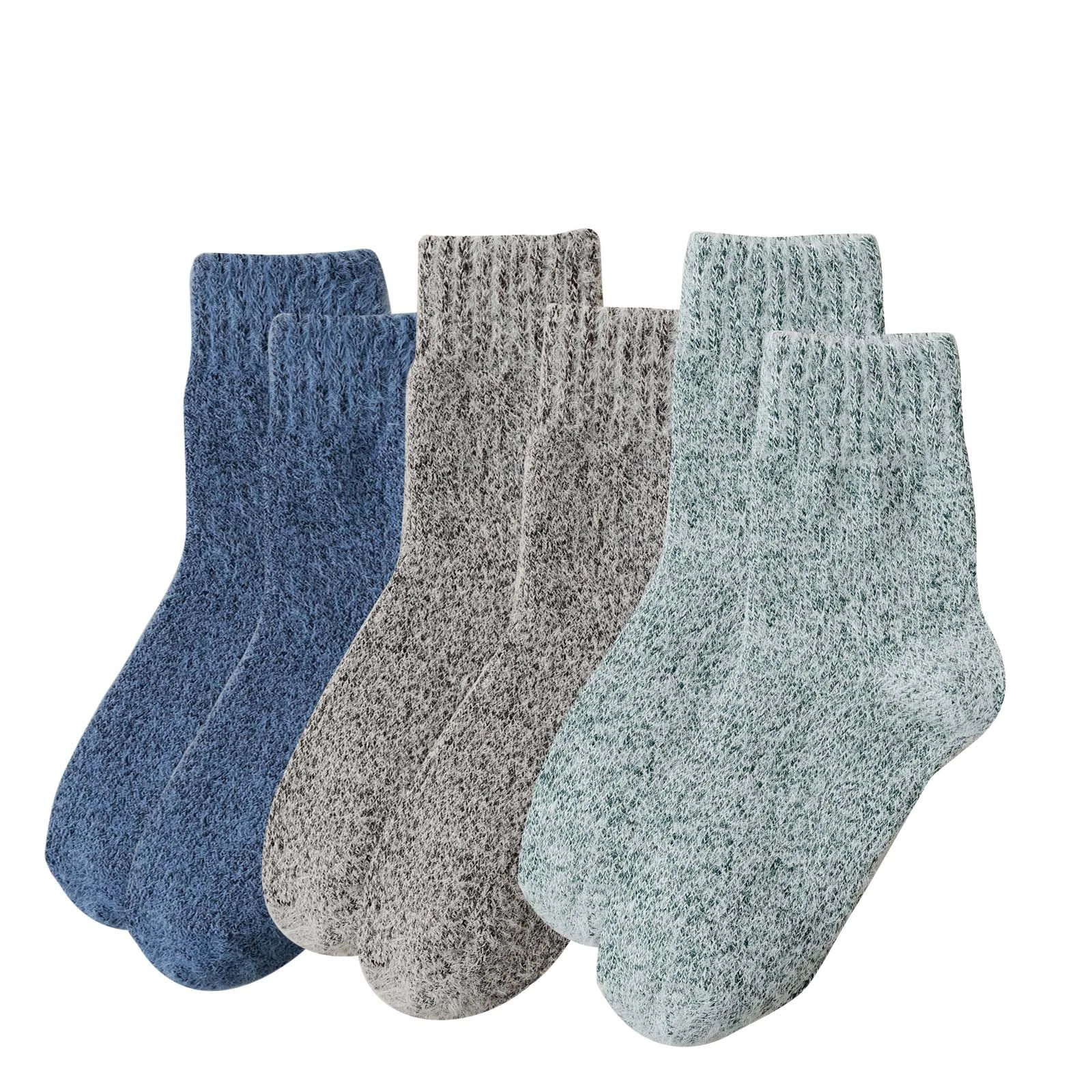 Fuzzy Socks for Womens Warm Fluffy Cozy Socks Winter Thick comfy Sock Cute Plush Sock 5-11,3/5 Pack, Mix D,3 Pairs, 4-8 UK