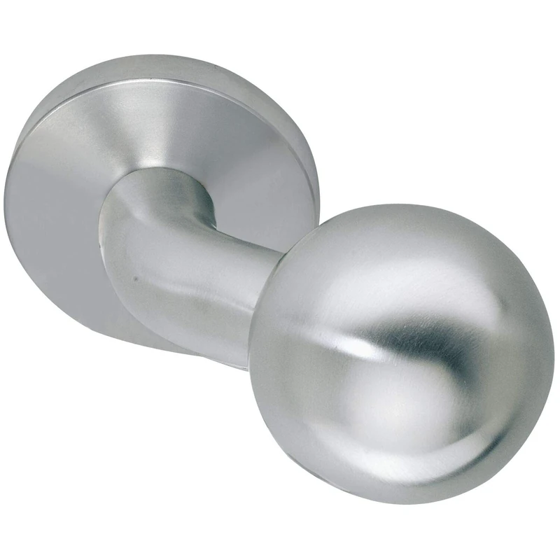MARCHESI Door Handle Offset Diameter 50 mm - Door Knob on Rosette Thread M12 Round Door Knob Matt Stainless Steel