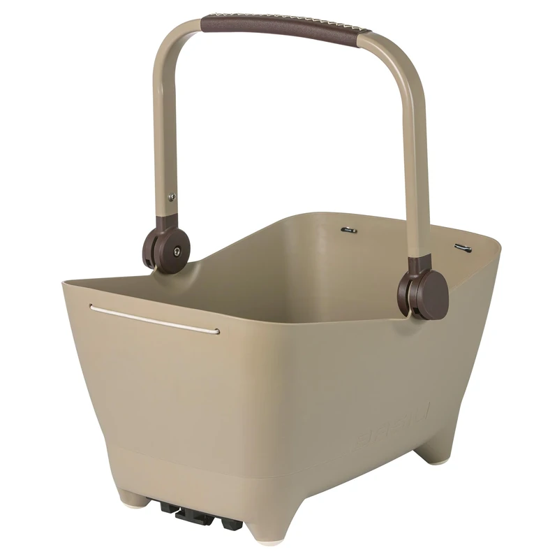 Basil Buddy MIK Dog Bicycle Basket - 32L Brown with Lock