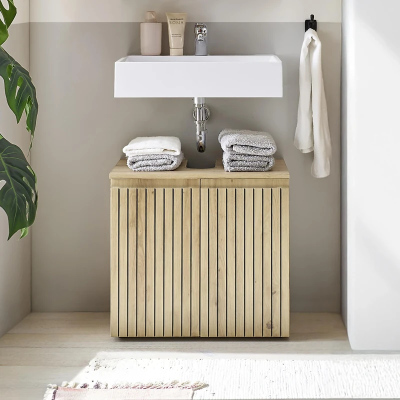 Julian Bowen Brown Austin 2 Door Under Sink Cabinet