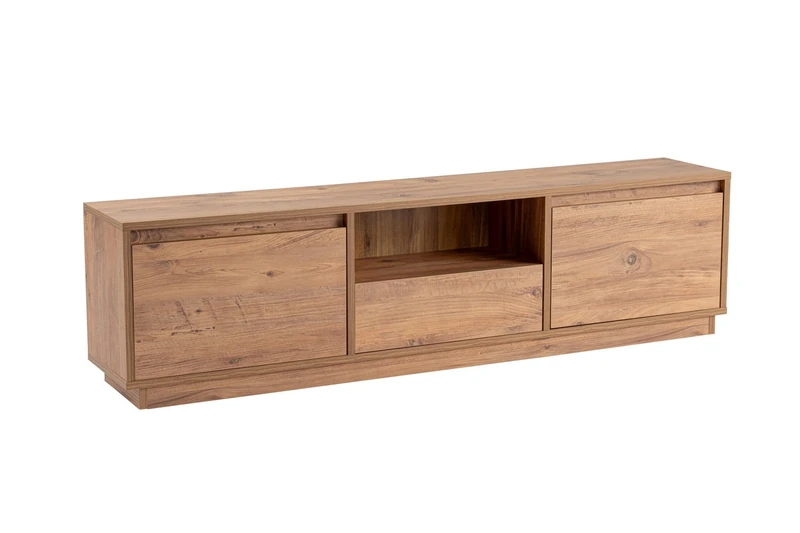 Hanah Home TV Stand, Melamine, Atlantic Pine, One Size