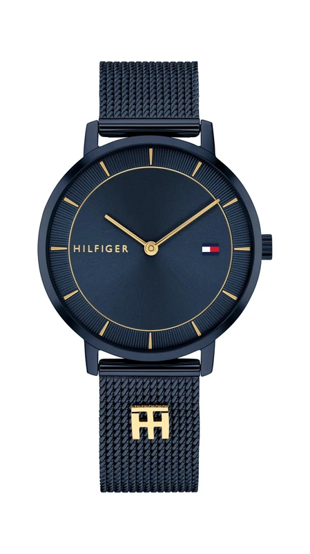 Tommy Hilfiger Two Hand Quartz Movement Watch for Women with Navy Blue Stainless Steel Mesh Bracelet - 1782740