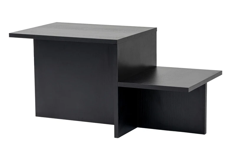 Hanah Home Coffee Table, Melamine, Wood Black, One Size