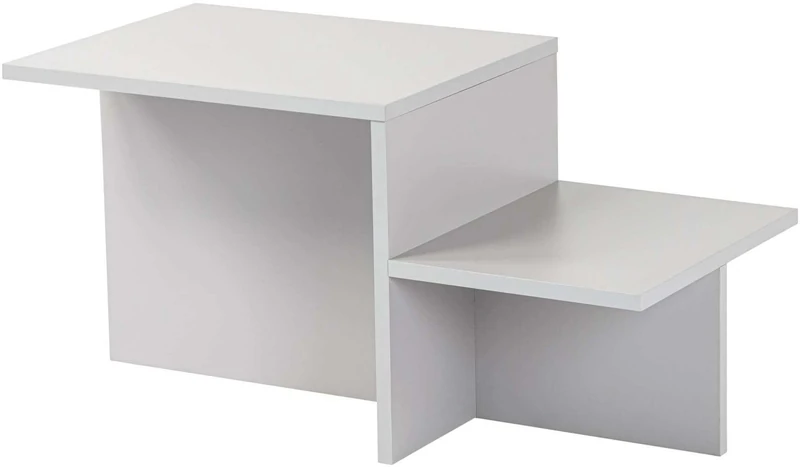 Modern Rustic Coffee Table, Grey, 80 x 40 x 40 | Made from 100% Melamine Coated Particle Board, Thickness: 18 mm | Perfect for Modern Home Office & Study Spaces, Elegant and Functional Design