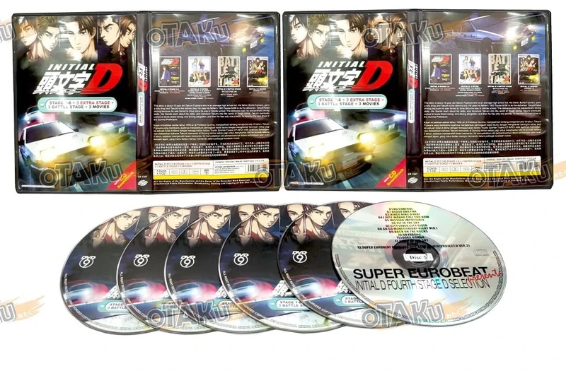 INITIAL D + STAGE 1-6 + 3 EXTRA STAGE + 3 BATTLE STAGE + 3 MOVIE - COMPLETE ANIME TV SERIES DVD BOX SET ( JAPANESE DUB WITH ENGLISH SUBS ) SHIP FROM UK
