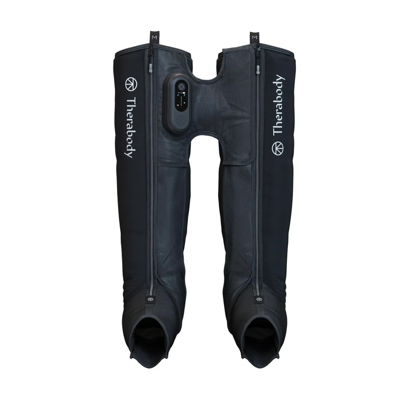 Therabody JetBoots Prime Ultra-Portable, Wireless Compression Boots for Easy Leg Muscle Recovery - Calf, Leg & Thigh Compression Sleeve with Customizable Treatments (Regular)