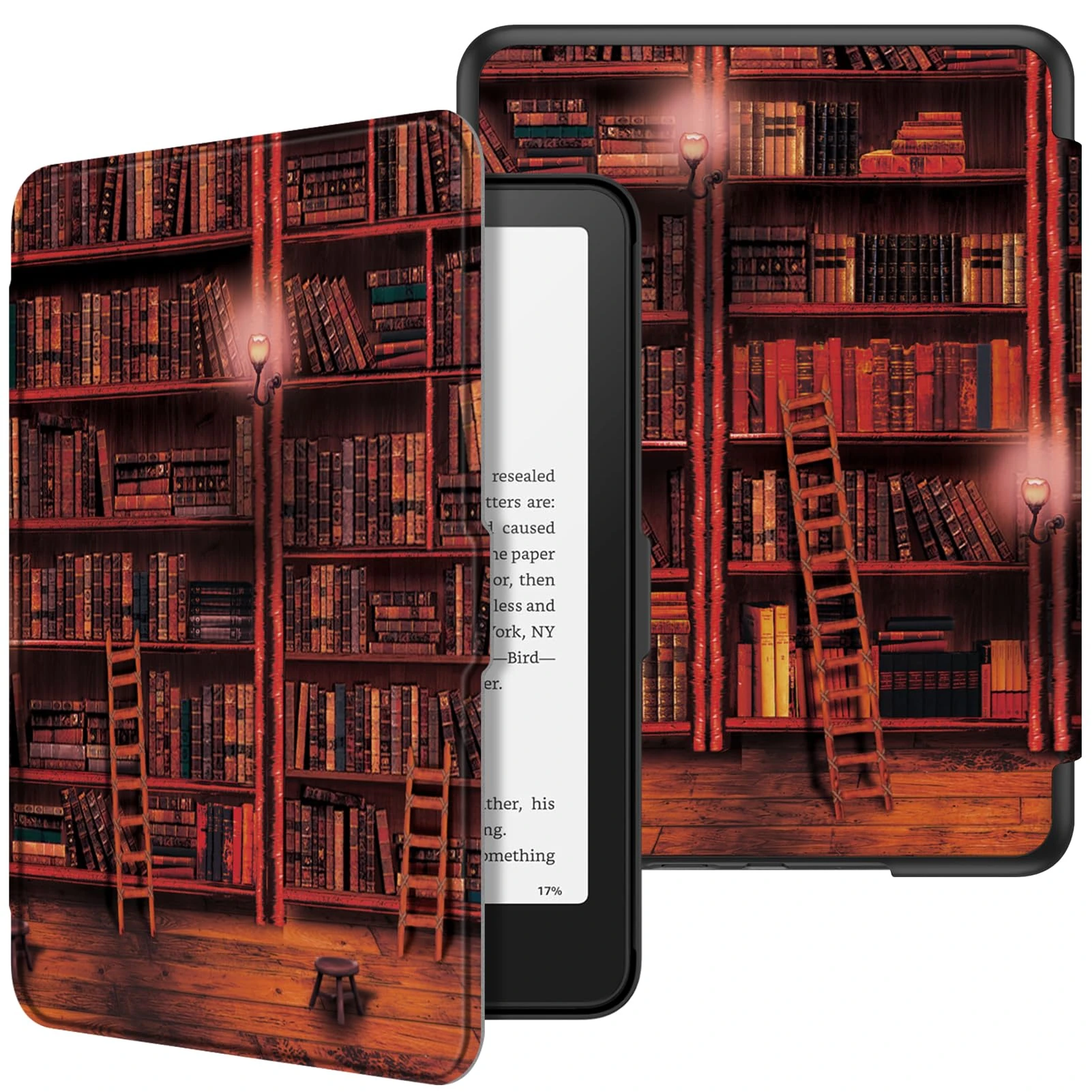 FINTIE Case for 7" All-New Kindle Paperwhite (12th Generation-2024) & Kindle Colorsoft Signature Edition, Slim Lightweight Shell PU Leather Protective Cover with Auto Sleep/Wake, Library