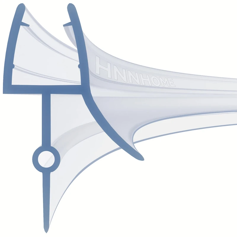 HNNHOME® Bath Shower Screen Door Seal Strip for 6-8 mm Glass Up to 28 mm Gap（Curved）