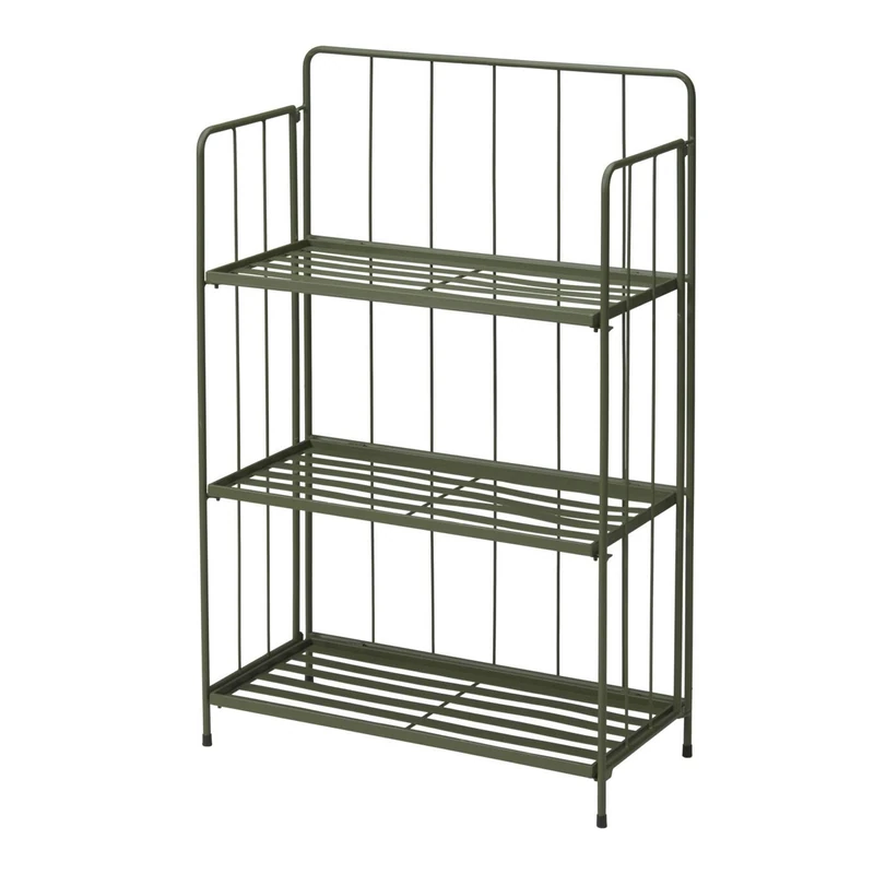 Well Home 3 Tier Green Metal Folding Planter H.90 cm